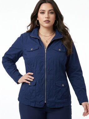 Penningtons Navy Utility Zip Jacket